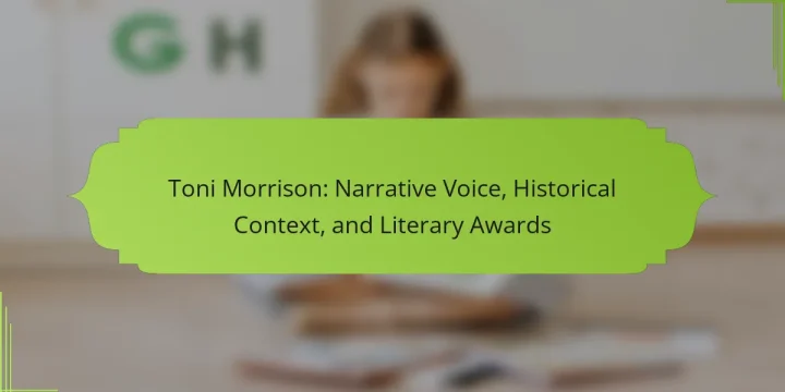 Toni Morrison: Narrative Voice, Historical Context, and Literary Awards