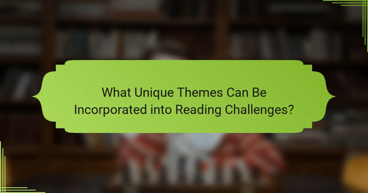 What Unique Themes Can Be Incorporated into Reading Challenges?